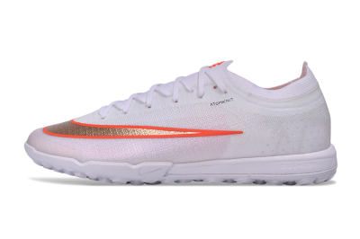 Nike Air Zoom Mercurial Vapor 17 Elite TF Artificial Turf Soccer Shoes - White/Metallic Copper/Bright Crimson