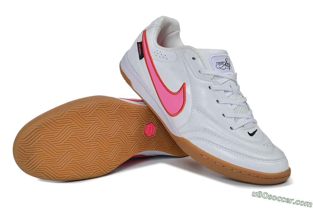 Nike Tiempo Legend 11 Elite IC Indoor & Futsal Soccer Shoes - White/Pink Foam/Gum Light Brown 3