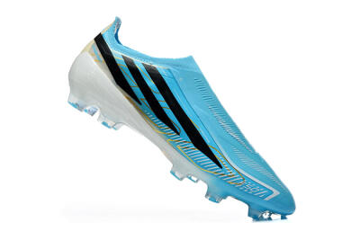 Adidas F50 Hyperfast Elite Laceless FG Firm Ground Soccer Cleats - Blue/Lucid Blue/White