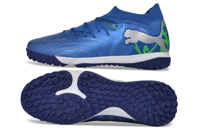 Puma Future 8 Ultimate TF Artificial Turf Soccer Shoes - Blue/Electric Blue/Frosty Green