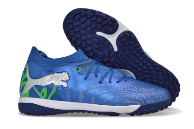 Puma Future 8 Ultimate TF Artificial Turf Soccer Shoes - Blue/Electric Blue/Frosty Green