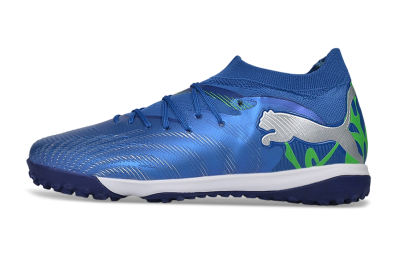 Puma Future 8 Ultimate TF Artificial Turf Soccer Shoes - Blue/Electric Blue/Frosty Green