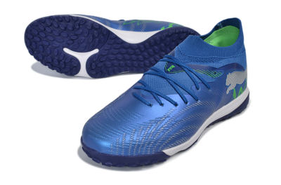 Puma Future 8 Ultimate TF Artificial Turf Soccer Shoes - Blue/Electric Blue/Frosty Green