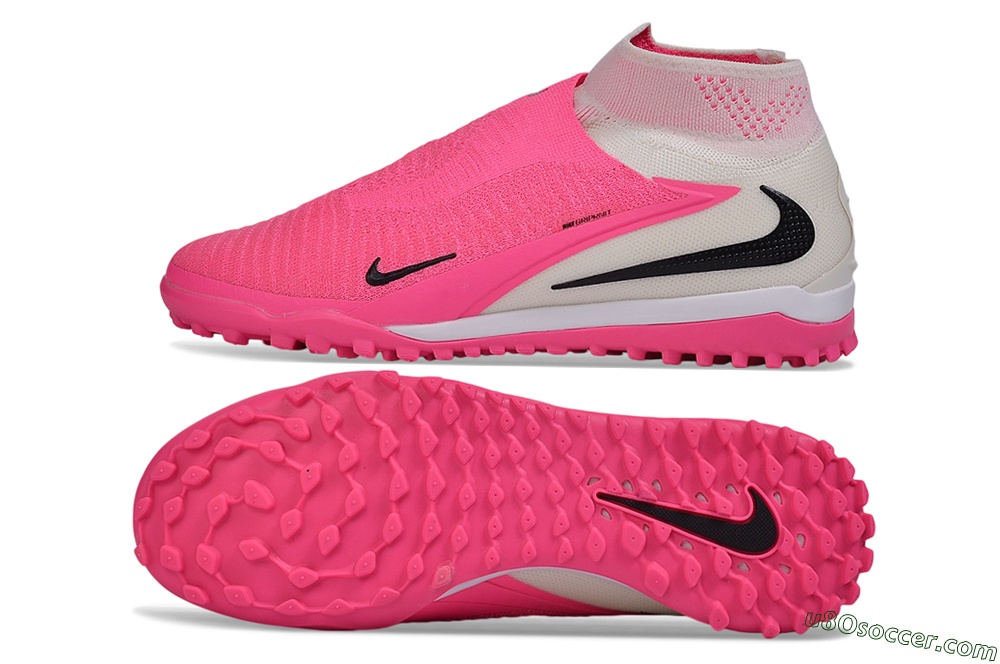 Nike Phantom 6 High Elite TF Artificial Turf Soccer Shoes - Pink/Neon Glow/Pure Pink 0