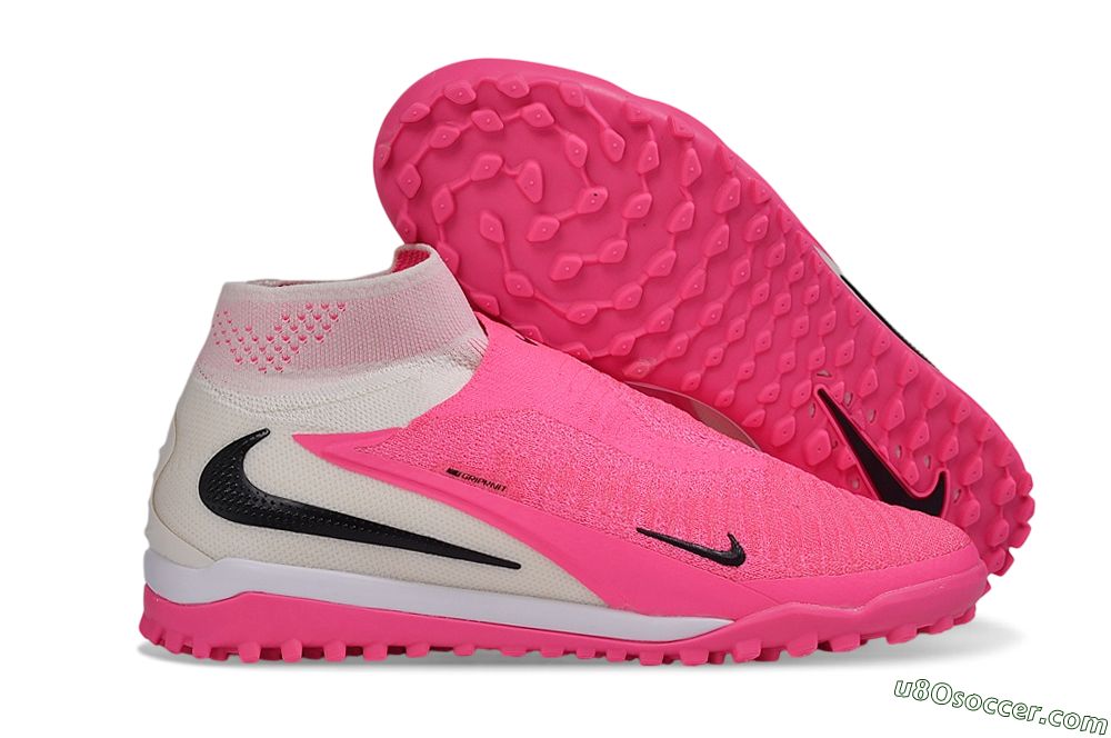 Nike Phantom 6 High Elite TF Artificial Turf Soccer Shoes - Pink/Neon Glow/Pure Pink 1