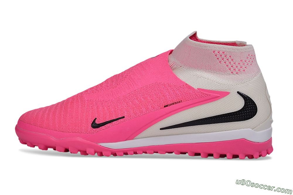 Nike Phantom 6 High Elite TF Artificial Turf Soccer Shoes - Pink/Neon Glow/Pure Pink 2