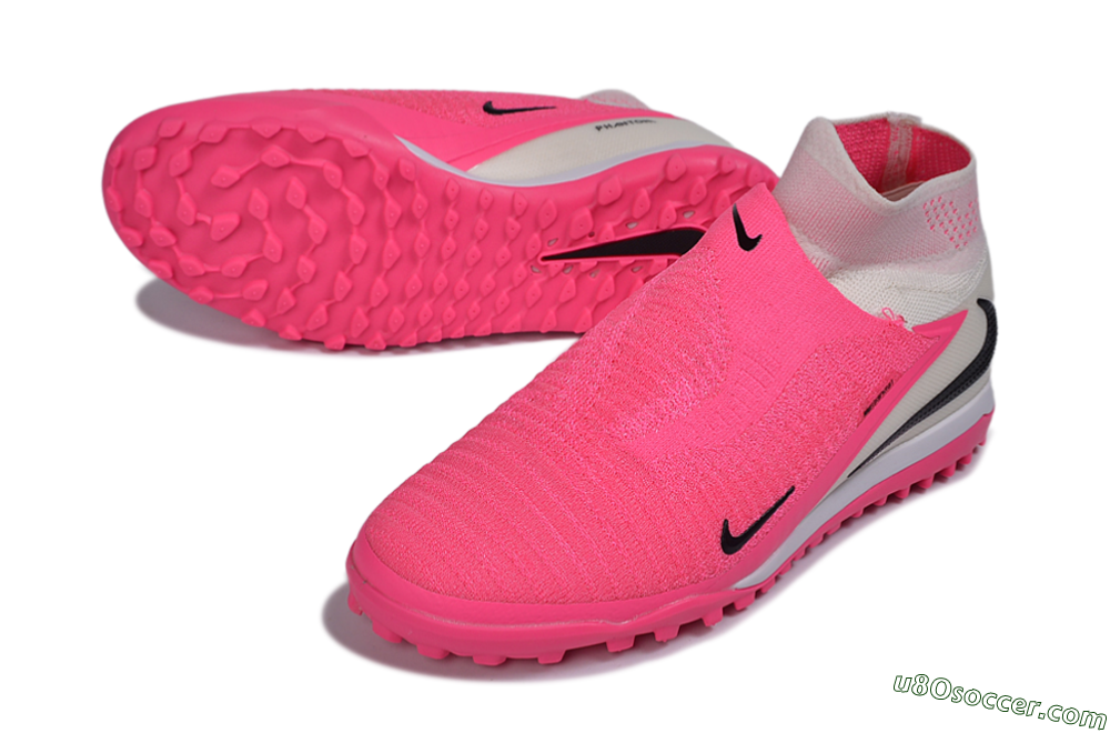 Nike Phantom 6 High Elite TF Artificial Turf Soccer Shoes - Pink/Neon Glow/Pure Pink 3