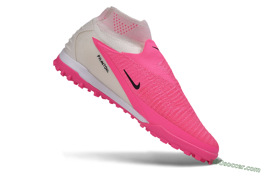 Nike Phantom 6 High Elite TF Artificial Turf Soccer Shoes - Pink/Neon Glow/Pure Pink 4