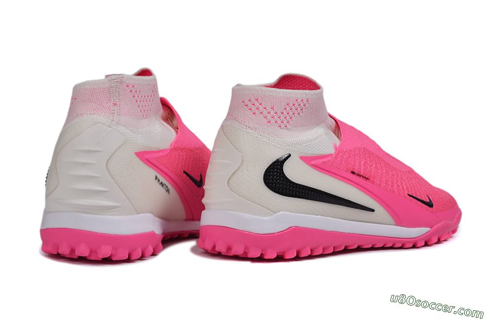 Nike Phantom 6 High Elite TF Artificial Turf Soccer Shoes - Pink/Neon Glow/Pure Pink 6