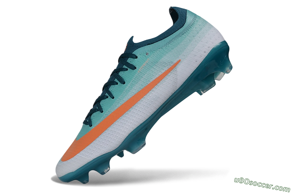 Nike Air Zoom Mercurial Vapor 17 Elite FG Firm Ground Soccer Cleats - Blue/Turquoise Blue/Bright Orange 5