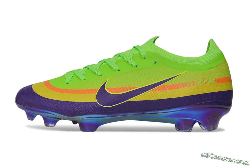 Nike Air Zoom Mercurial Vapor 17 Elite FG Firm Ground Soccer Cleats - Green/Electric Green/Purple Pulse 2