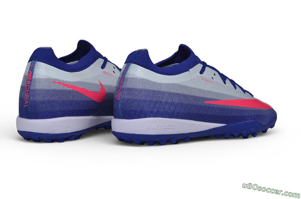 Nike Air Zoom Mercurial Vapor 17 Elite TF Artificial Turf Soccer Shoes - Blue/Royal Blue/Hyper Pink 6