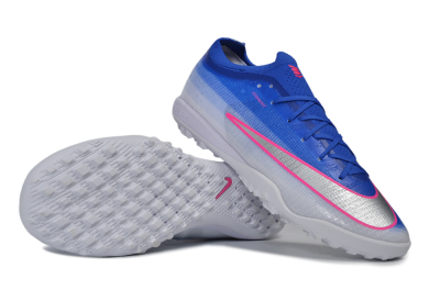 Nike Air Zoom Mercurial Vapor 17 Elite TF Artificial Turf Soccer Shoes - Blue/Racer Blue/Metallic Silver