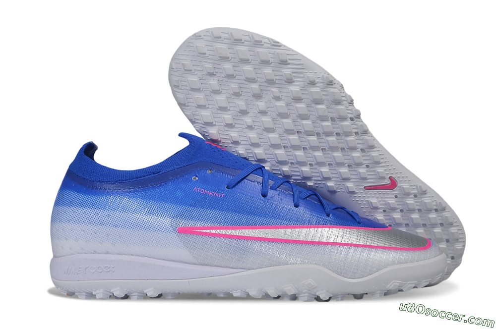 Nike Air Zoom Mercurial Vapor 17 Elite TF Artificial Turf Soccer Shoes - Blue/Racer Blue/Metallic Silver 1