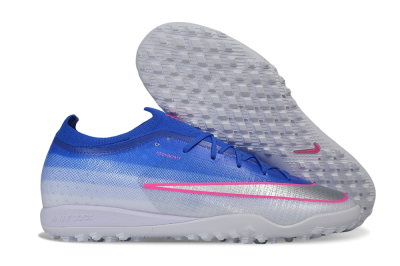 Nike Air Zoom Mercurial Vapor 17 Elite TF Artificial Turf Soccer Shoes - Blue/Racer Blue/Metallic Silver