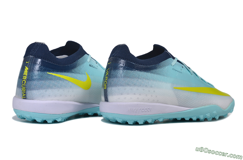 Nike Air Zoom Mercurial Vapor 17 Elite TF Artificial Turf Soccer Shoes - Blue/Baltic Blue/Volt 6