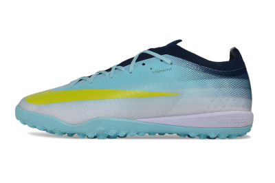 Nike Air Zoom Mercurial Vapor 17 Elite TF Artificial Turf Soccer Shoes - Blue/Baltic Blue/Volt