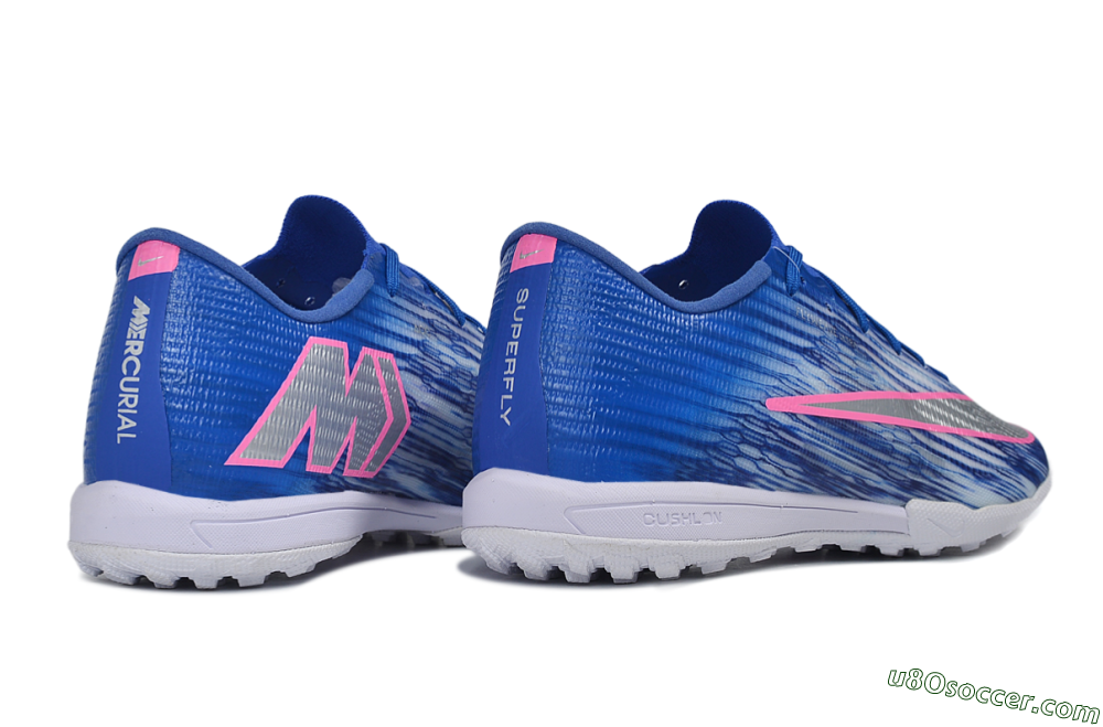 Nike Air Zoom Mercurial Superfly 11 Elite TF Artificial Turf Soccer Shoes - Blue/Royal Blue/Metallic Silver 6