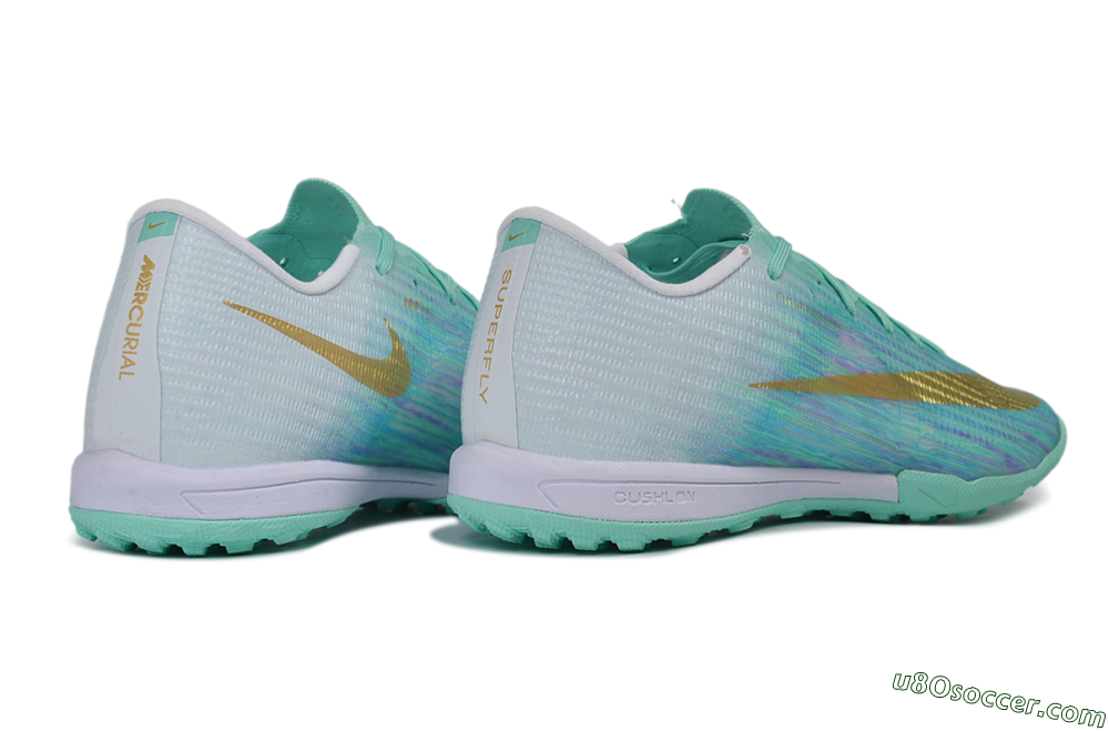 Nike Air Zoom Mercurial Superfly 11 Elite TF Artificial Turf Soccer Shoes - Green/Mint Green/Metallic Gold 6