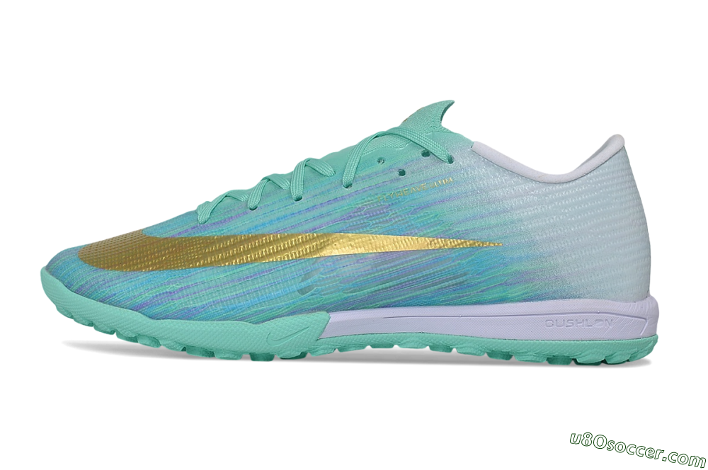 Nike Air Zoom Mercurial Superfly 11 Elite TF Artificial Turf Soccer Shoes - Green/Mint Green/Metallic Gold 2
