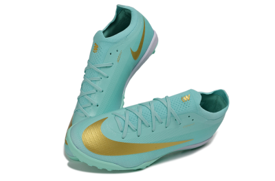 Nike Air Zoom Mercurial Vapor 17 Elite TF Artificial Turf Soccer Shoes - Turquoise/Mint Green/Metallic Gold