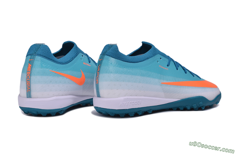 Nike Air Zoom Mercurial Vapor 17 Elite TF Artificial Turf Soccer Shoes - Blue/Baltic Blue/Bright Orange 6