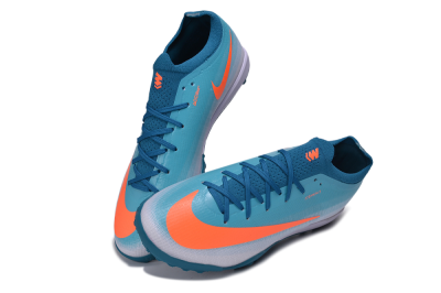 Nike Air Zoom Mercurial Vapor 17 Elite TF Artificial Turf Soccer Shoes - Blue/Baltic Blue/Bright Orange
