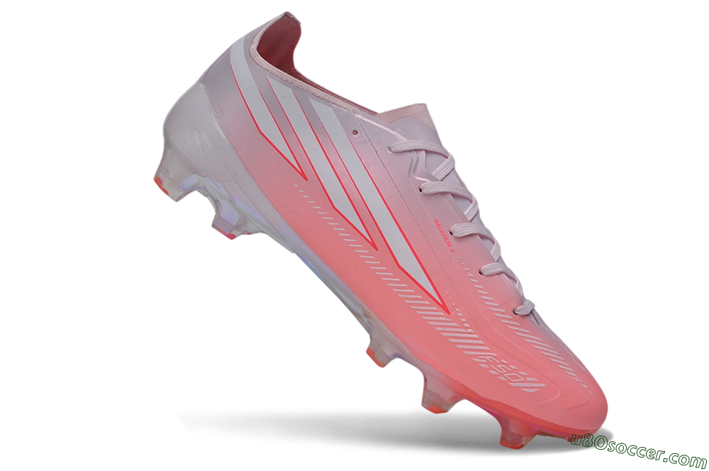 Adidas F50 Hyperfast Elite FG Firm Ground Soccer Cleats - Pink/Sunset Pink/Iridescent White 5