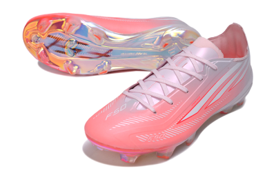 Adidas F50 Hyperfast Elite FG Firm Ground Soccer Cleats - Pink/Sunset Pink/Iridescent White