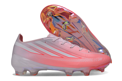 Adidas F50 Hyperfast Elite FG Firm Ground Soccer Cleats - Pink/Sunset Pink/Iridescent White