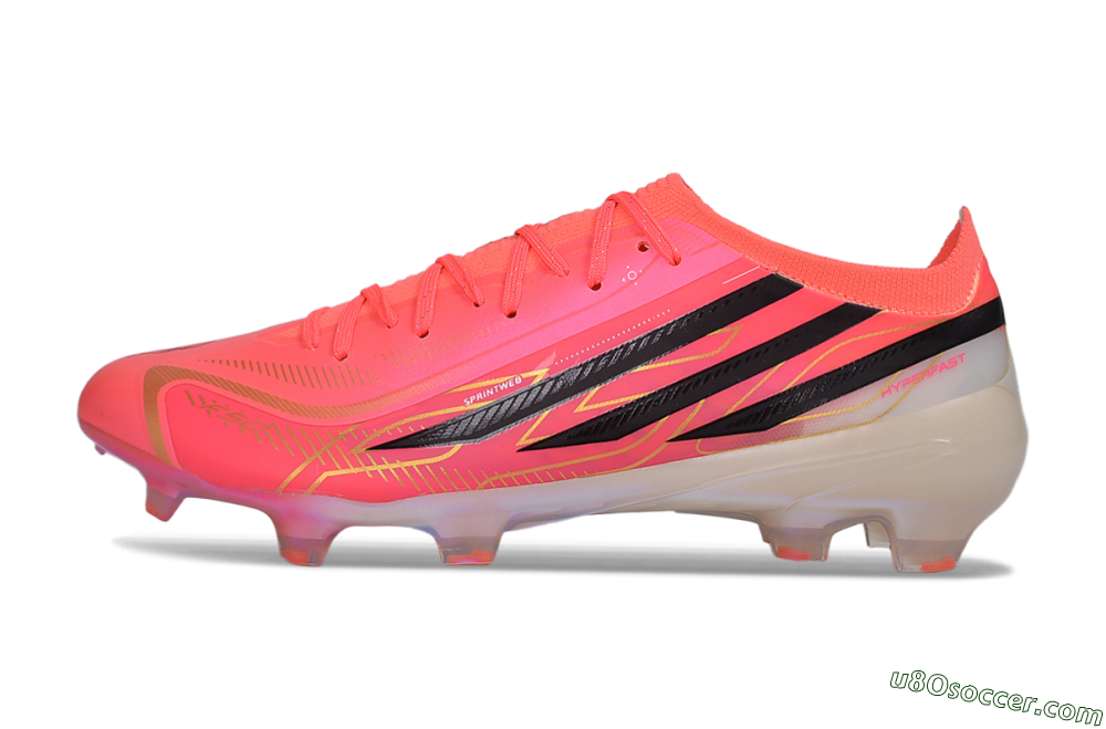 Adidas F50 Hyperfast Elite FG Firm Ground Soccer Cleats - Pink/Solar Pink/Core Black 2