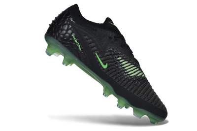 Nike Phantom 6 Elite Low FG Firm Ground Soccer Cleats - Black/Black/Electric Green