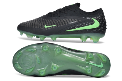 Nike Phantom 6 Elite Low FG Firm Ground Soccer Cleats - Black/Black/Electric Green