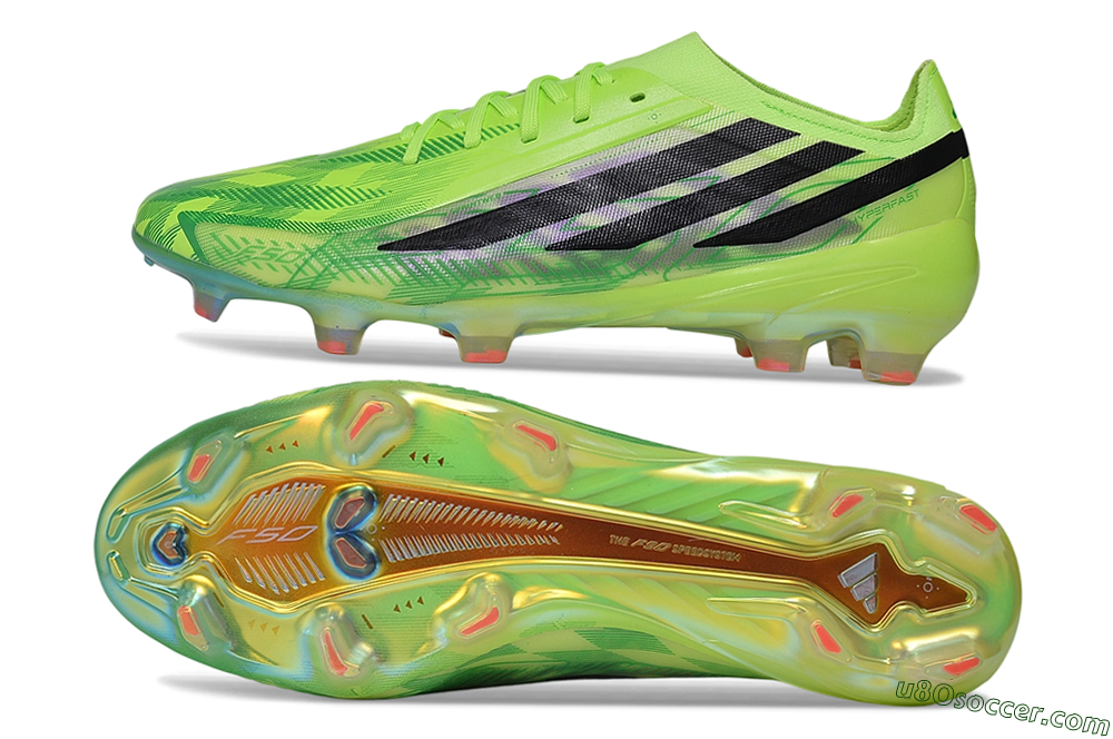 Adidas F50 Hyperfast Elite FG Firm Ground Soccer Cleats - Green/Solar Lime/Core Black 0