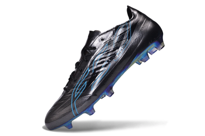 Adidas F50 Hyperfast Evo FG Firm Ground Soccer Cleats - Black/Core Black/Lucid Cyan