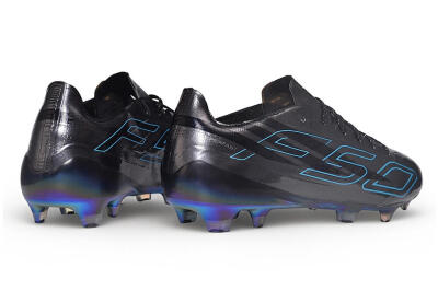 Adidas F50 Hyperfast Evo FG Firm Ground Soccer Cleats - Black/Core Black/Lucid Cyan