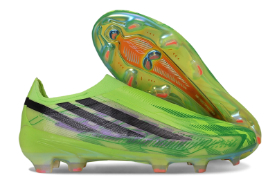 Adidas F50 Hyperfast Elite Laceless FG Firm Ground Soccer Cleats - Green/Solar Yellow/Core Black