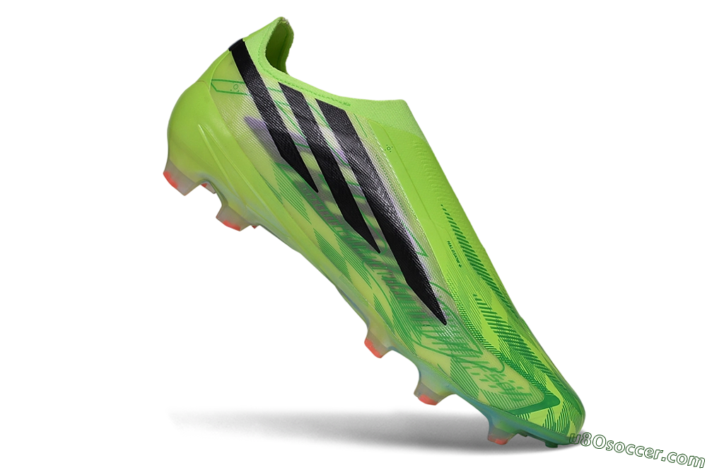 Adidas F50 Hyperfast Elite Laceless FG Firm Ground Soccer Cleats - Green/Solar Yellow/Core Black 4
