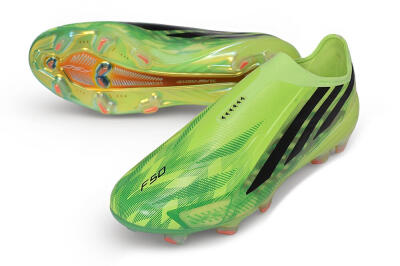 Adidas F50 Hyperfast Elite Laceless FG Firm Ground Soccer Cleats - Green/Solar Yellow/Core Black