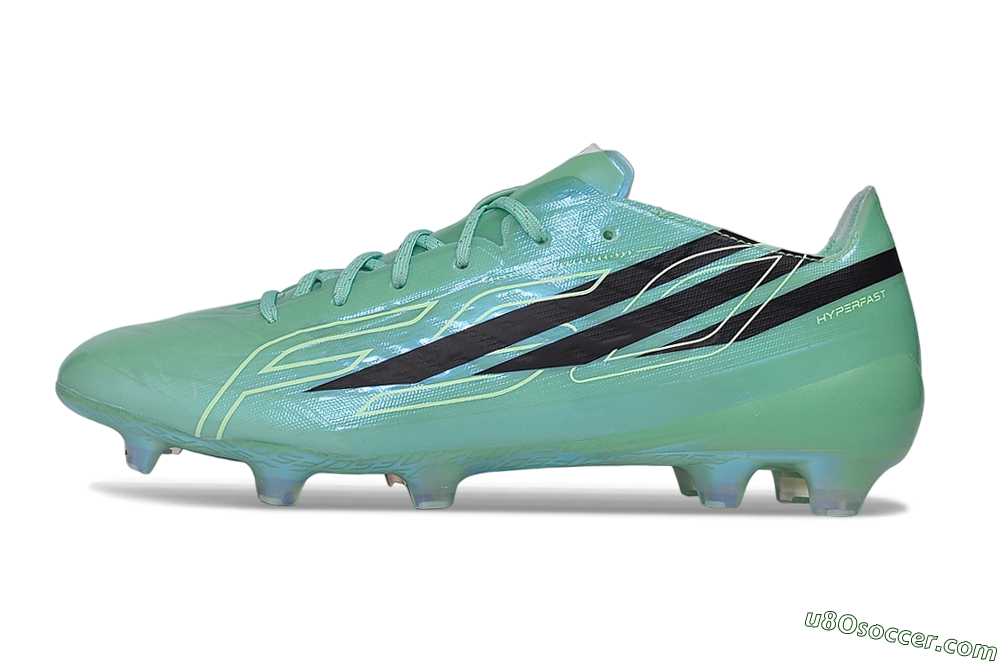 Adidas F50 Hyperfast Elite FG Firm Ground Soccer Cleats - Green/Mint/Dark Blue 2