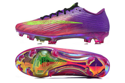 Nike Air Zoom Mercurial Vapor 17 Elite FG Firm Ground Soccer Cleats - Purple/Electric Lime/Iridescent Violet
