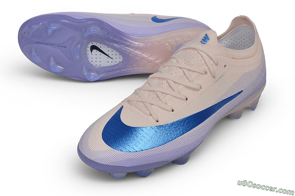 Nike Air Zoom Mercurial Vapor 17 Elite FG Firm Ground Soccer Cleats - Beige/Barely Green/Baltic Blue 3