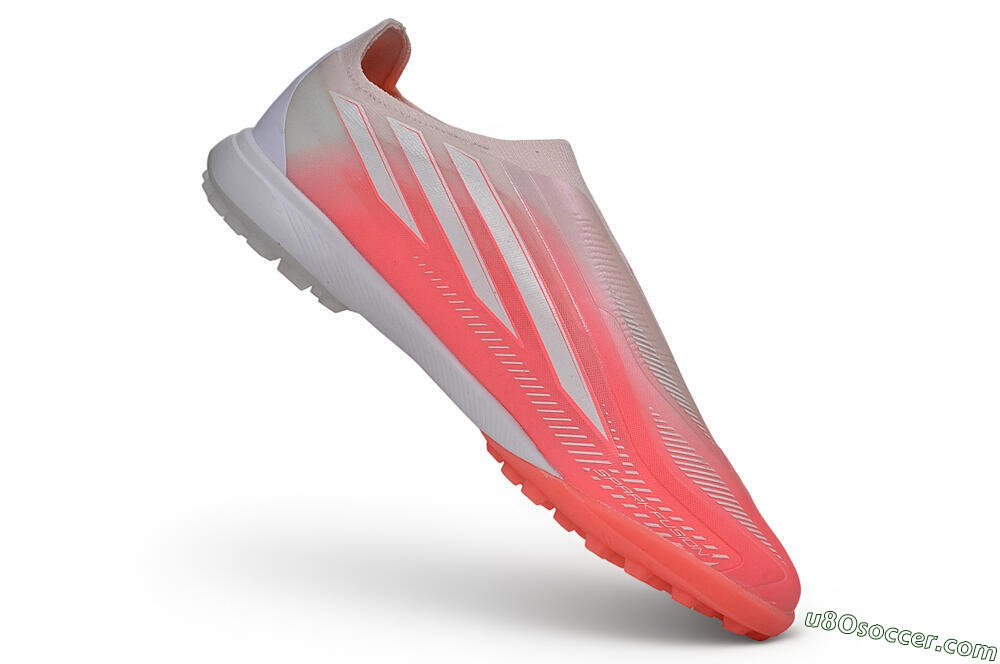 Adidas F50 Hyperfast Elite Laceless TF Artificial Turf Soccer Shoes - Pink/Solar Pink/Cloud White 4