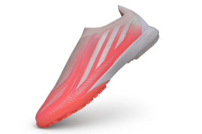 Adidas F50 Hyperfast Elite Laceless TF Artificial Turf Soccer Shoes - Pink/Solar Pink/Cloud White