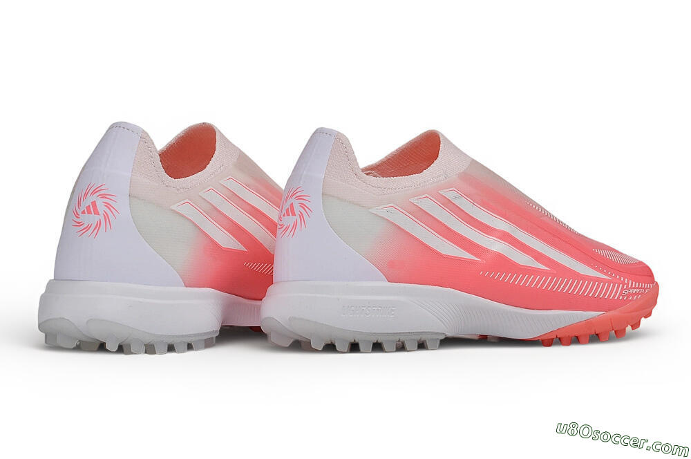 Adidas F50 Hyperfast Elite Laceless TF Artificial Turf Soccer Shoes - Pink/Solar Pink/Cloud White 6