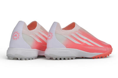 Adidas F50 Hyperfast Elite Laceless TF Artificial Turf Soccer Shoes - Pink/Solar Pink/Cloud White