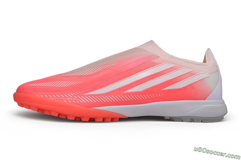 Adidas F50 Hyperfast Elite Laceless TF Artificial Turf Soccer Shoes - Pink/Solar Pink/Cloud White 2