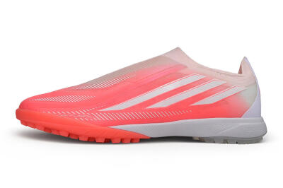 Adidas F50 Hyperfast Elite Laceless TF Artificial Turf Soccer Shoes - Pink/Solar Pink/Cloud White