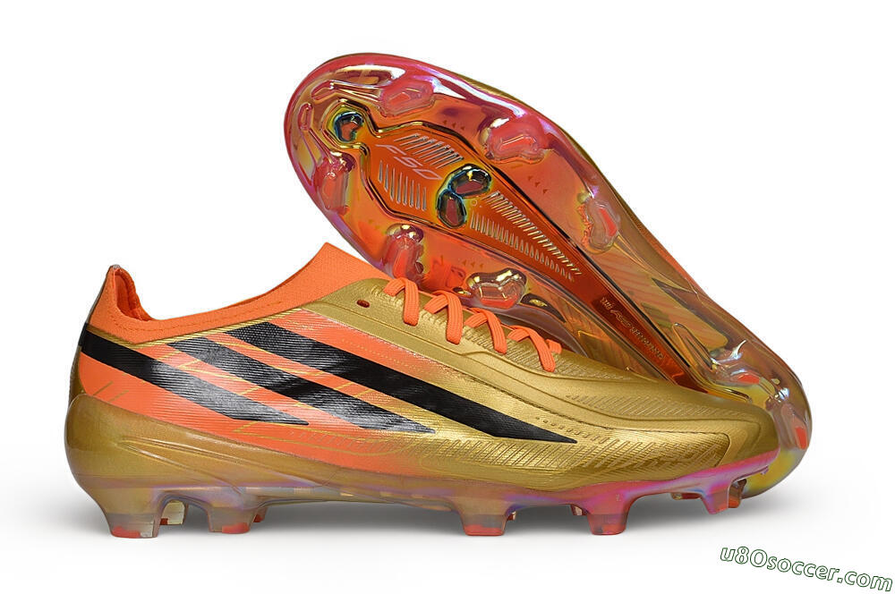 Adidas F50 Hyperfast Elite Laceless FG Firm Ground Soccer Cleats - Gold/Solar Gold/Black 1