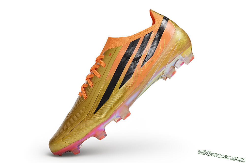 Adidas F50 Hyperfast Elite Laceless FG Firm Ground Soccer Cleats - Gold/Solar Gold/Black 5